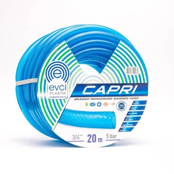 Шланг для поливу Evci Plastik Capri ПВХ Ø 3/4", армований, бухта 20 м