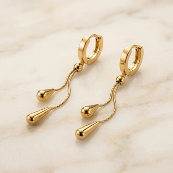 Женские серьги No brand 2433-1 золотистые