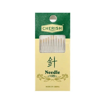 Иглы для вышивания Cherish (811771), 10 шт, золотое ушко, для вышивки крестиком и гладью