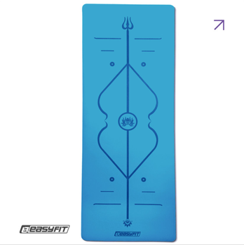 Килимок для йоги професійний EasyFit Pro каучук 5 мм Блакитний (EF-1925-BL)