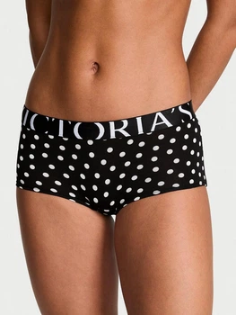 Трусики шорти жіночі бавовняні Victoria's Secret 27273315 XL Чорні (236778995875)