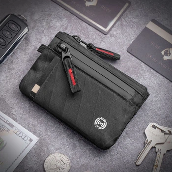 EDC Органайзер поуч кошелек Pouch с защитой от кражи денег с карт Rfid (черный)