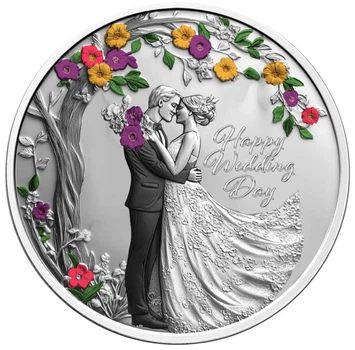 Колекційна срібна монета "Happy Wedding Day - Щасливого Дня Весілля" 17,5 г 2026 рік