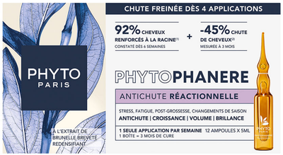 Ампули для волосся Phyto Phytophanere Reactional проти випадіння волосся 12 x 5 мл (3701436939090)