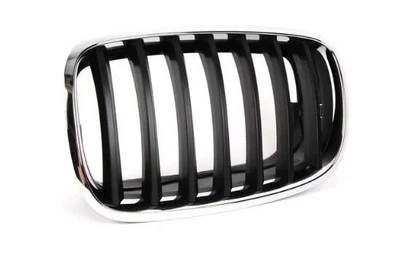 Решетка радиатора BMW X5 (E70)/X6 (Е71) 2007-2013, левая хромированная, ребра черный, AVTM, 181412991