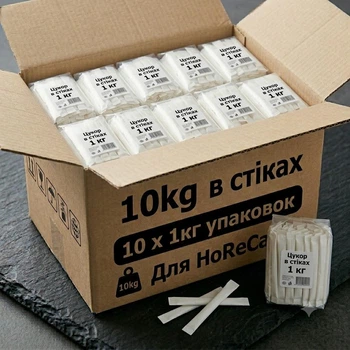 Сахар в стиках белый 5г упаковка 10кг