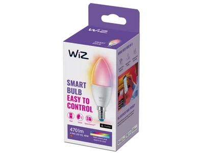 Умная лампа WiZ E14 White and Color Ambiance RGB C37 470lm 4.9W, WiFi, Matter, Bluetooth, 929002448822