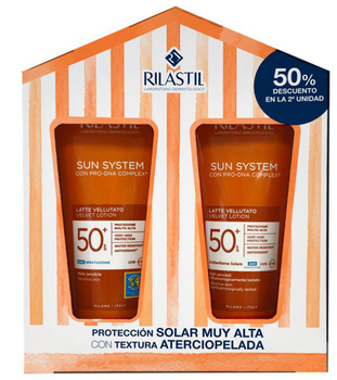 Набір сонцезахисних лосьонів Rilastil Sun System Velvet SPF50 200 мл х 2 шт (8428749009283)