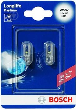Автолампа W5W Longlife Daytime 12V 5W W2,1x9,5d (блистер 2шт)