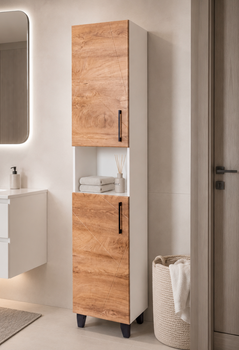 Пенал для ванної Vivia Велла WOOD Д2 185×40×32 см, підлоговий, дуб