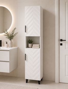 Пенал для ванної Vivia Asti Д2 185×40×32 см, підлоговий, білий