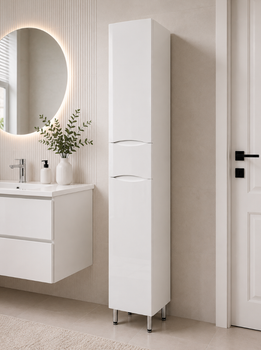 Пенал для ванної Vivia Аляска Д2 Ш1 185×40×32 см, підлоговий, білий