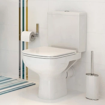 Унитаз компакт Cersanit Colour New Clean On 575 011 3/5 650x370 прямоугольный, с сиденьем, белый (CCKZ1013501894)