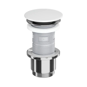 Донный клапан Excellent Design Click-Clack 1 1/4" для умывальника и биде, белый матовый (ARIN.1485.K.01.WHMCR)