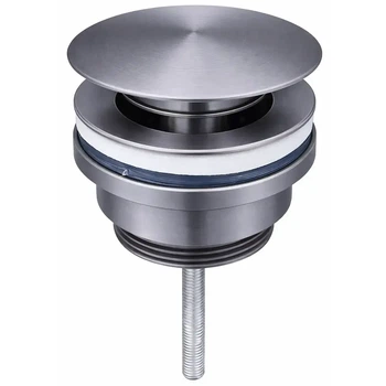 Донный клапан VBI Click-clack 1 1/4” для раковины, графит (VBI-059000GR)