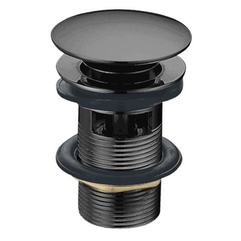 Донный клапан Imprese Saluti Click-Clack 1 1/4" для умывальника, черный (ZMK041807500)