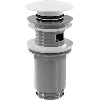 Донный клапан Alcaplast A392B Click-Clack 1 1/4" для умывальника, белый матовый
