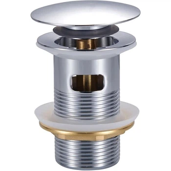 Донный клапан Zerix BV-09 Click-Clack 1 1/4" для умывальника, хром глянцевый (MY0414)