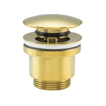 Донный клапан Frap F62-3 1 1/4" для раковины, золотой