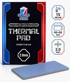 Термопрокладка SubZero Seven Storm 15 W/mK 90x50x2 мм