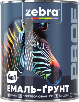 Эмаль-грунт Zebra серия PROF 1155 055P 0.8 кг Желтый (4823048031388)