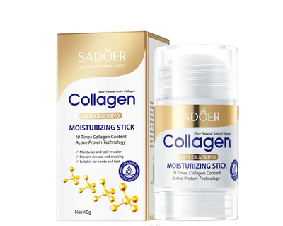Крем стик для рук и стоп против трещин с коллагеном Sadoer Pure Natural Collagen Anti-Cracking Moisturizing Stick, 40 г (6942445804277)