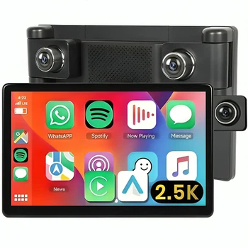Автомобильный дисплей Podofo A3782 8" беспроводной Apple CarPlay Android Auto черный
