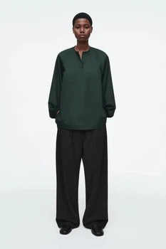Блуза жіноча COS balloon-sleeve blouse 1261327002 Eur 34 Зелений