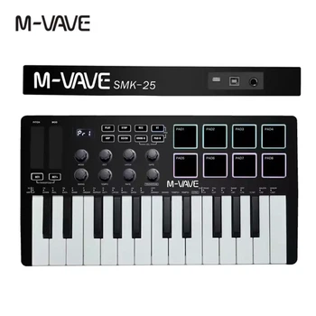 Бездротова MIDI клавіатура M Vave SMK 25 Чорна