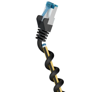 Патч-корд Goobay RJ45 SFTP6a 0.5m patch Ultra Flexi PoE+ LSOH Cu чорний(75.07.9264)