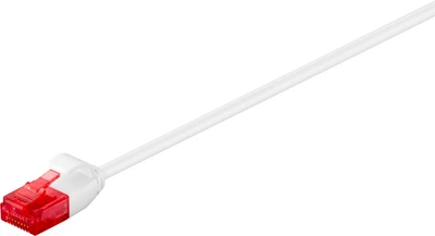 Патч-корд Goobay RJ45 UTP6 3.0m patch Slim Flexi PoE D=3.6mm Cu білий(75.09.3694)