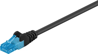 Патч-корд Goobay RJ45 UTP6a 5.0m patch AWG26 D=5.0mm LSOH PoE+ Cu чорний(75.05.5410)