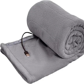 Ковдра з підігрівом від пауербанка (Power bank) для забезпечення тепла в спальнику Темно-сірий або Син HDSYR_2300