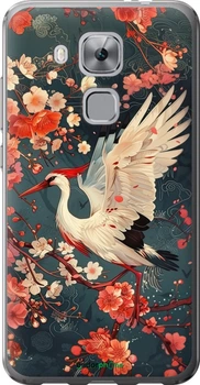 Чехол на Huawei Nova Plus Сакура и аист "6108u-961-70447"