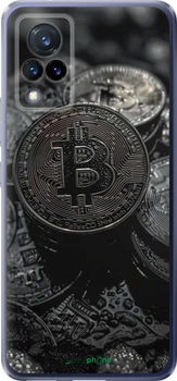 Чехол на Vivo V21 Black Bitcoin "6090u-2368-70447"