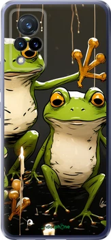 Чехол на Vivo V21 Жабки 2 "5657u-2368-70447"