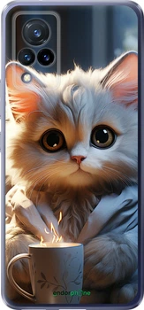 Чехол на Vivo V21 White cat "5646u-2368-70447"