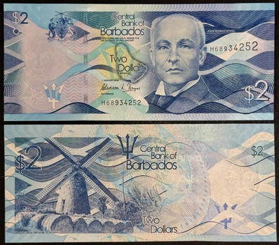 Барбадос 2 доллара 2018г. UNC