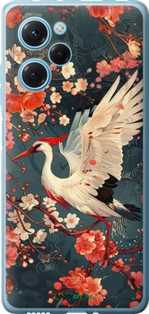 Чехол на Xiaomi Redmi Note 12 Pro Speed Сакура и аист "6108u-3334-70447"