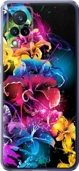 Чехол на Vivo V21 Абстрактные цветы "511u-2368-70447"