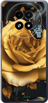 Чехол на Realme 13+ 5G Black snake and golden rose "6068u-3891-70447"