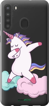 Чехол на Samsung Galaxy A21 Единорог "4702u-1841-70447"