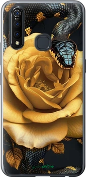 Чехол на Vivo Z5X Black snake and golden rose "6068u-1765-70447"