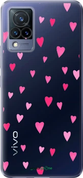 Чехол на Vivo V21 Сердечки 2 "4763u-2368-70447"