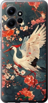 Чехол на Xiaomi Redmi Note 12 4G Сакура и аист "6108u-3021-70447"