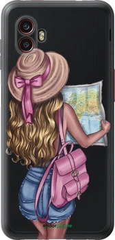 Чехол на Samsung Galaxy Xcover 6 Pro Девушка с картой "4704u-2918-70447"