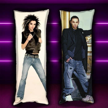 Дакимакура 150 х 50 см Том и Білл Каулітц Bill Tom Kaulitz Tokio Hotel Подушка + наволочка двостороння