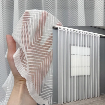 Тюль VR-Textil 2092т Жакард Теплий білий 400х270 см (42-1317)
