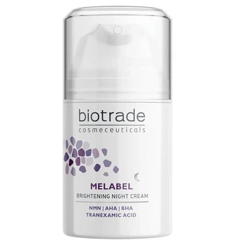 Biotrade (Біотрейд) Melabel Whitening Night Cream – нічний освітлювальний крем для обличчя зі шкірою з гіперпігментацією, 50 мл