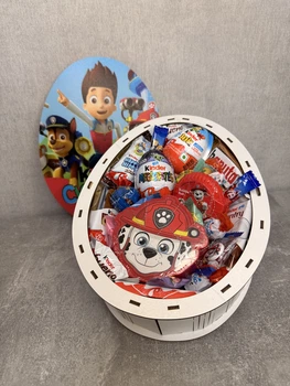 Подарунковий Kinder Box «Щенячий патруль Маршал» 25×19×8 см | Подарунковий бокс для хлопчика | Paw Patrol Marshall